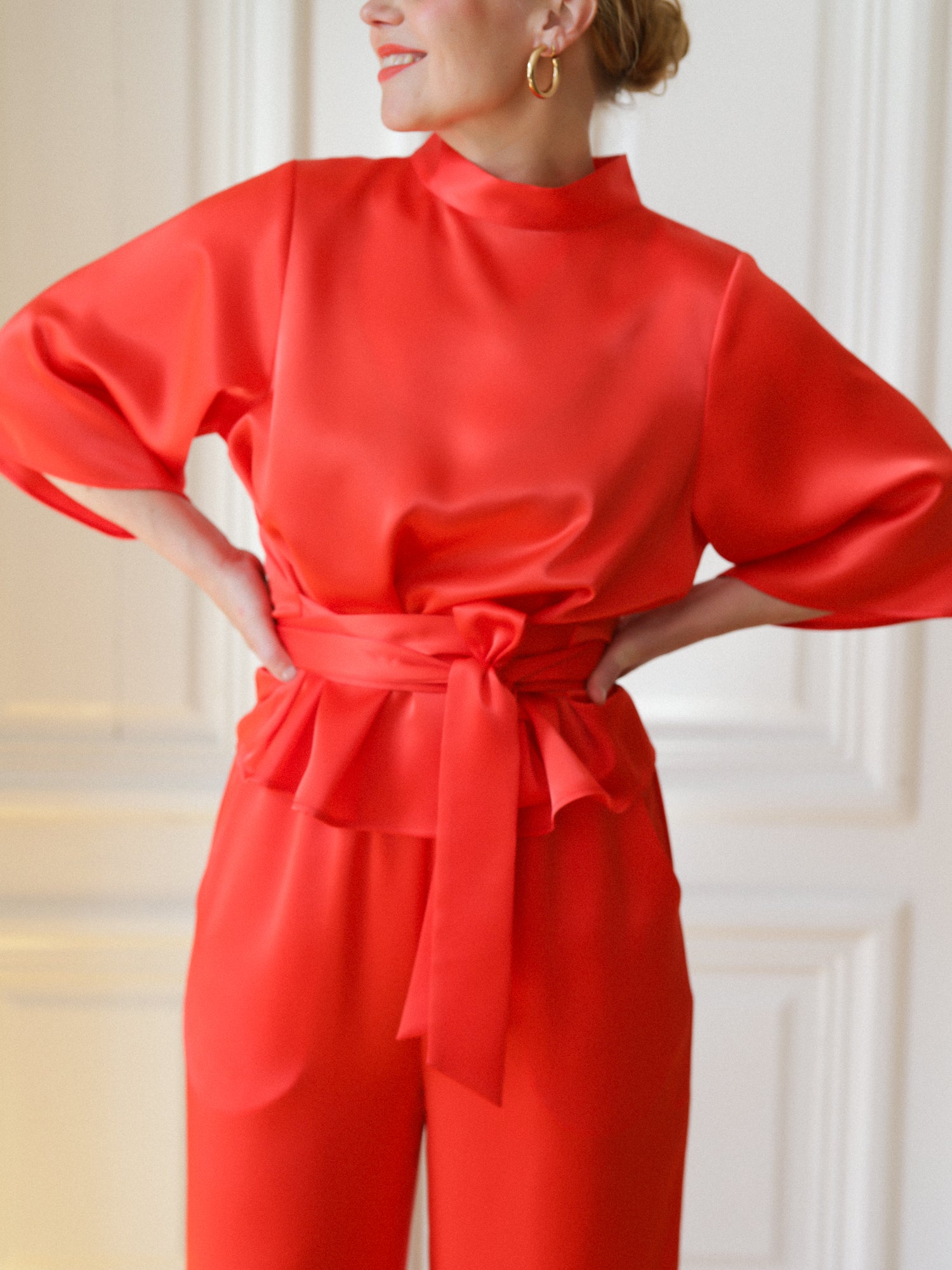 Freedom Blouse, Fiery Red