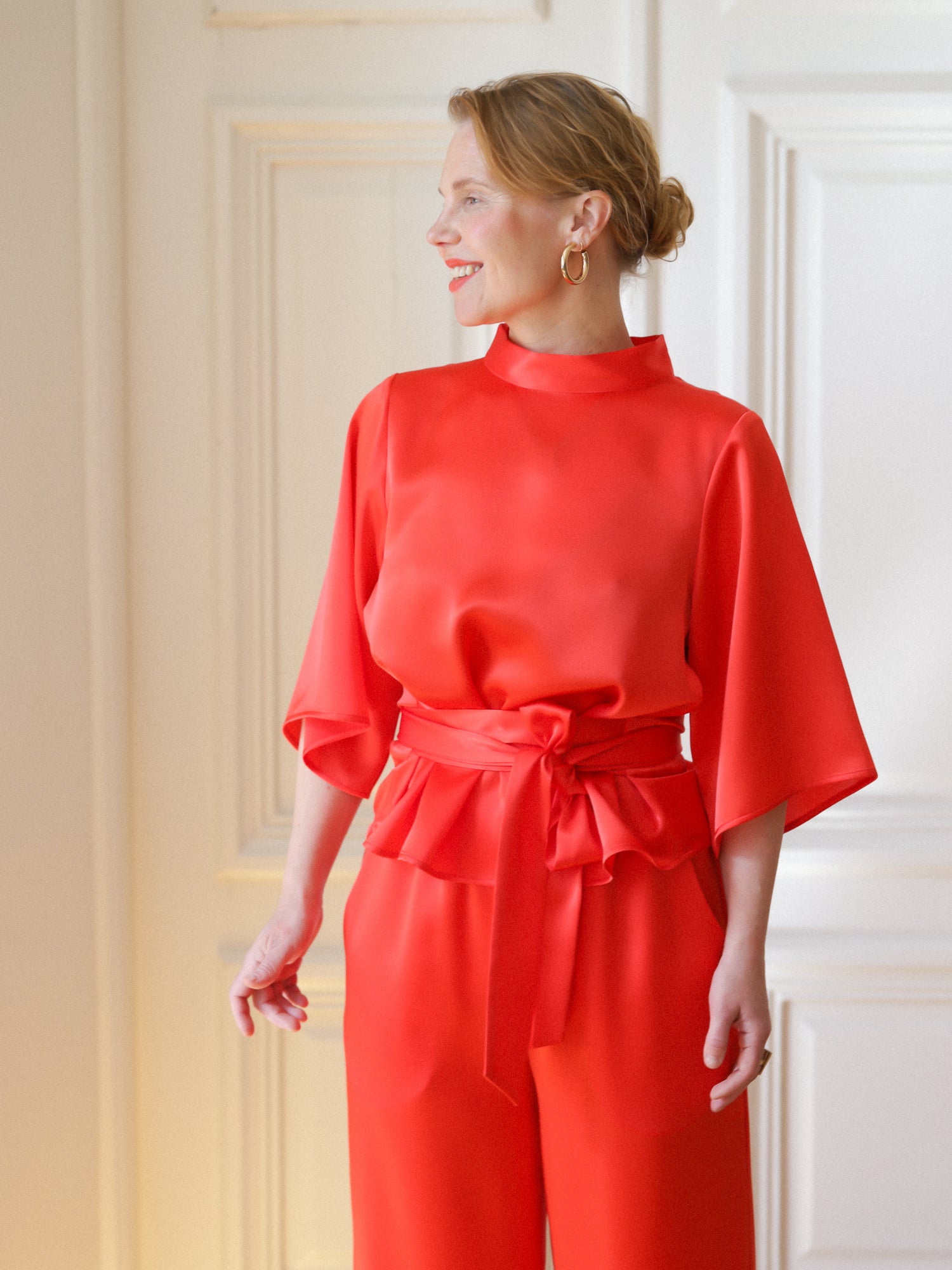 Freedom Blouse, Fiery Red