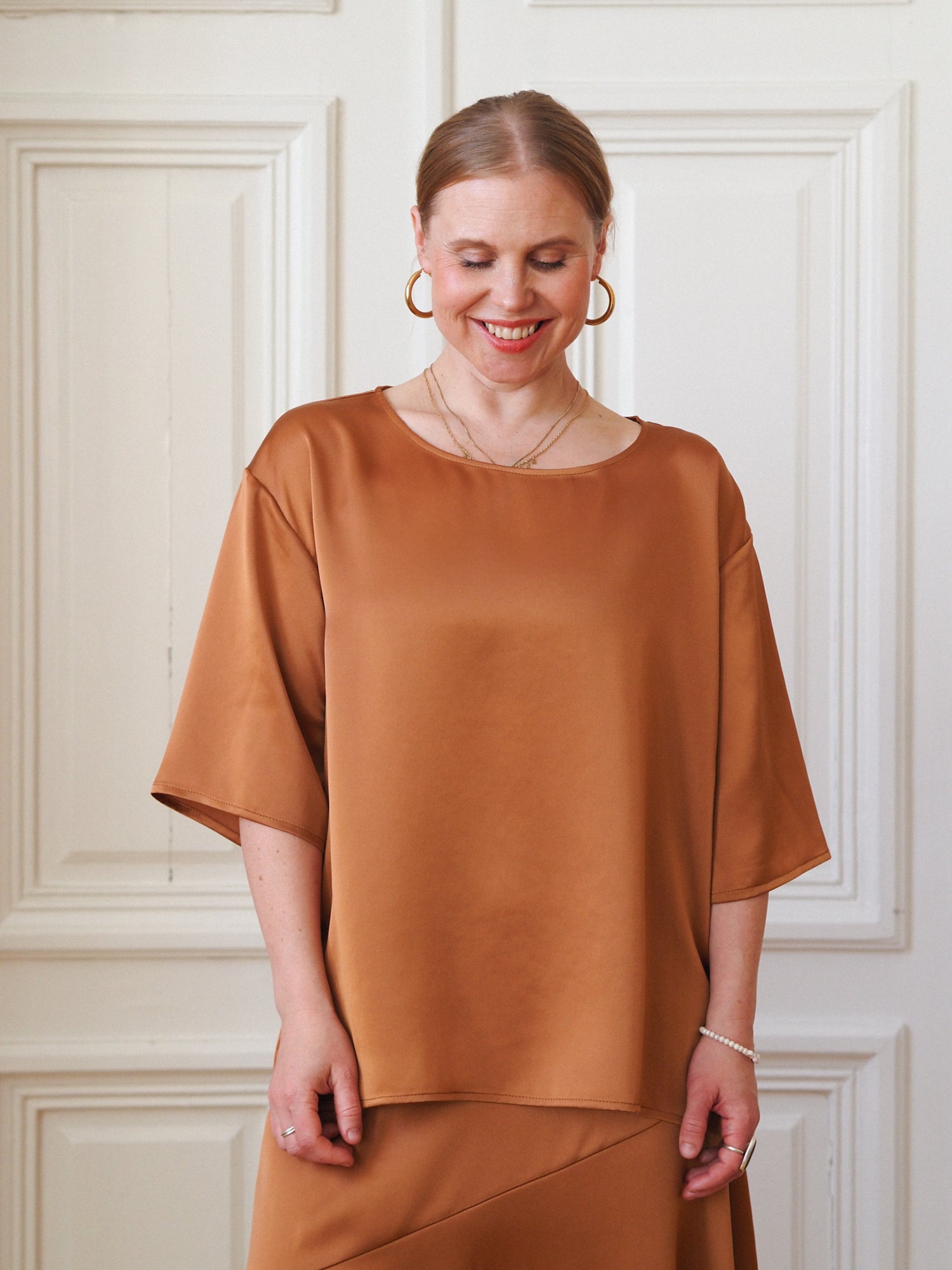 Elore Blouse, Caramel