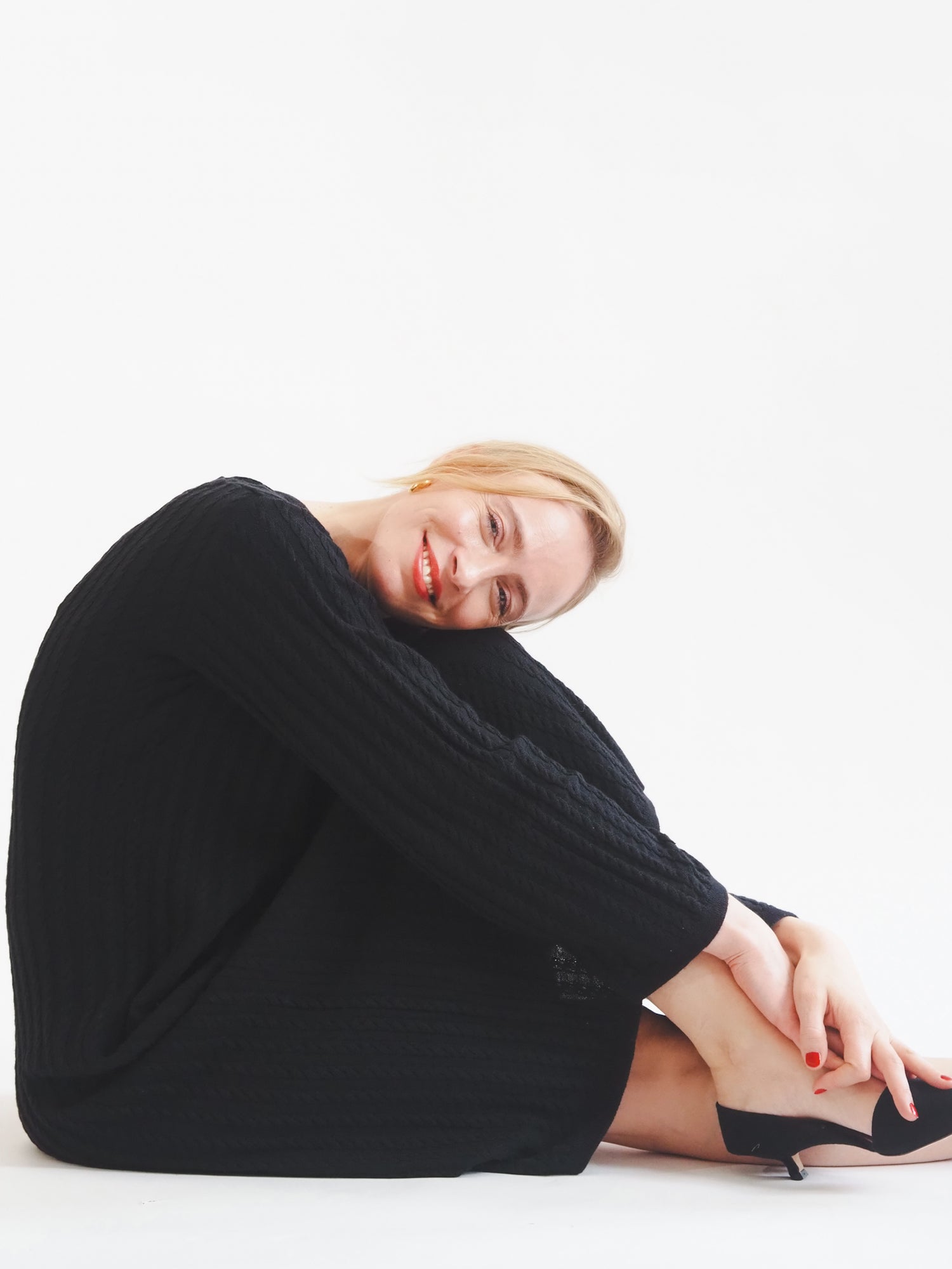 Evermore Knit Dress, Black