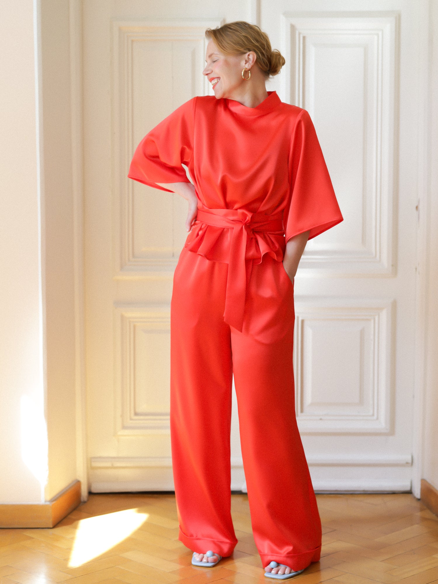 Freedom Blouse, Fiery Red