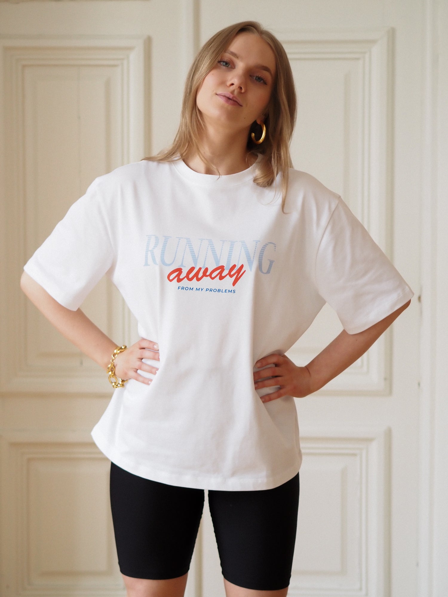 Running Signature Tee, White
