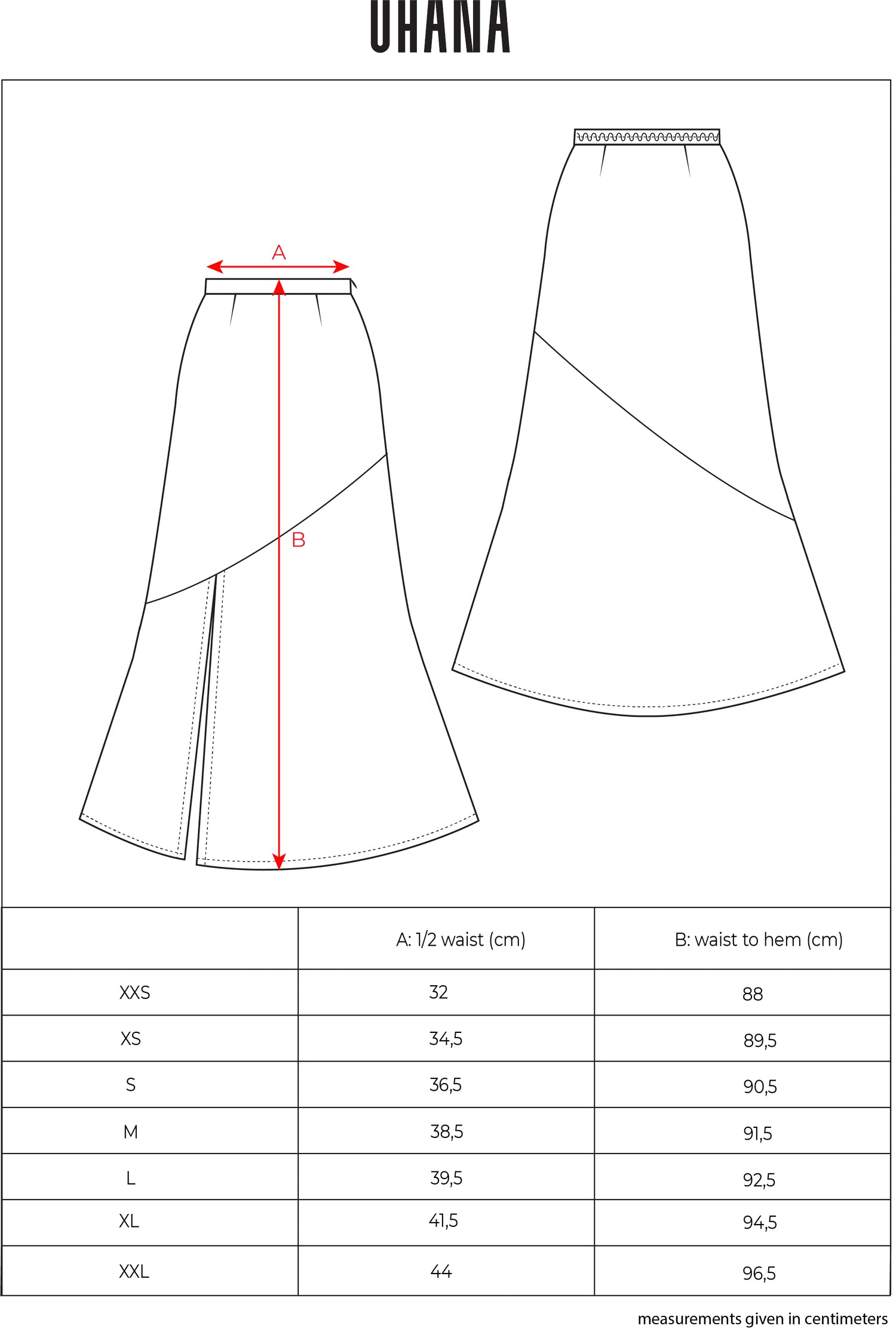 Lunar Skirt, Fiery Red